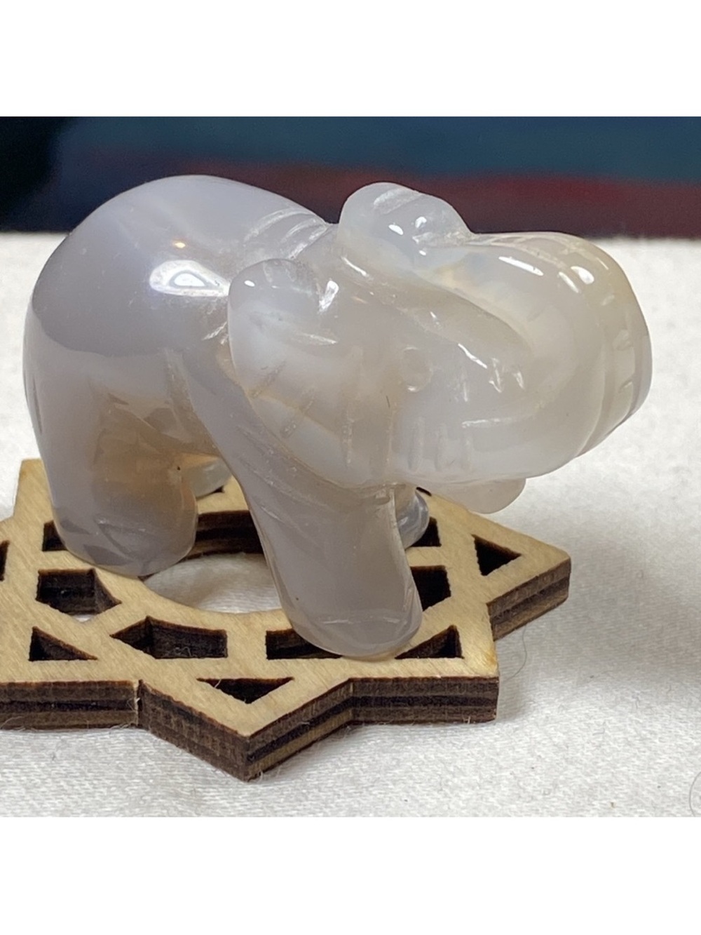 Agate Elephant Carving